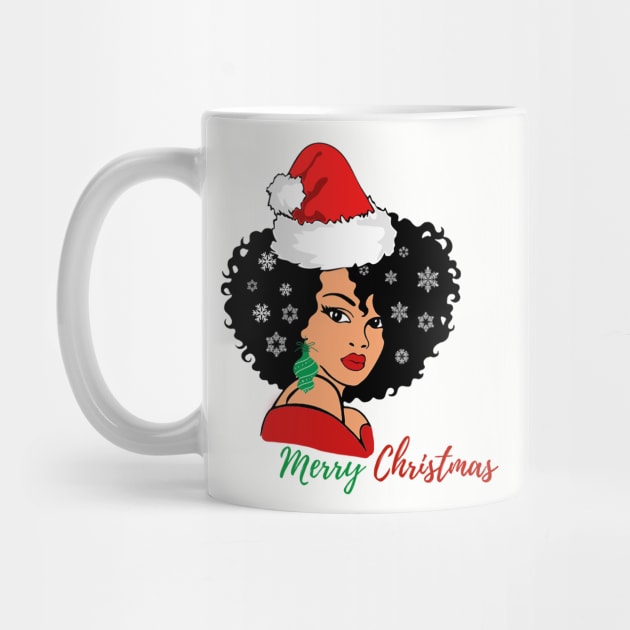 Black Woman Santa, Black Mrs Santa Claus, African American Santa, Merry Christmas by UrbanLifeApparel